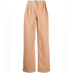 ACNE STUDIOS • Pleated twill high rise wide leg trousers pants - size 38/6
